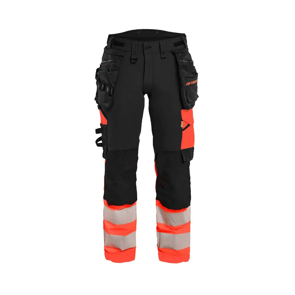 Blåkläder Varselbyxa 4-vägsstretch Dam 70251648 - D25 / Musta/Huomiopunainen