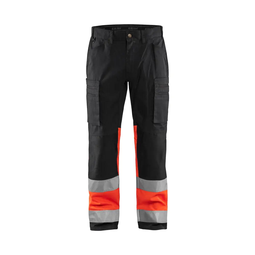 Blåkläder Varselbyxa med stretch 15511811 - D100 / Musta/Huomiopunainen