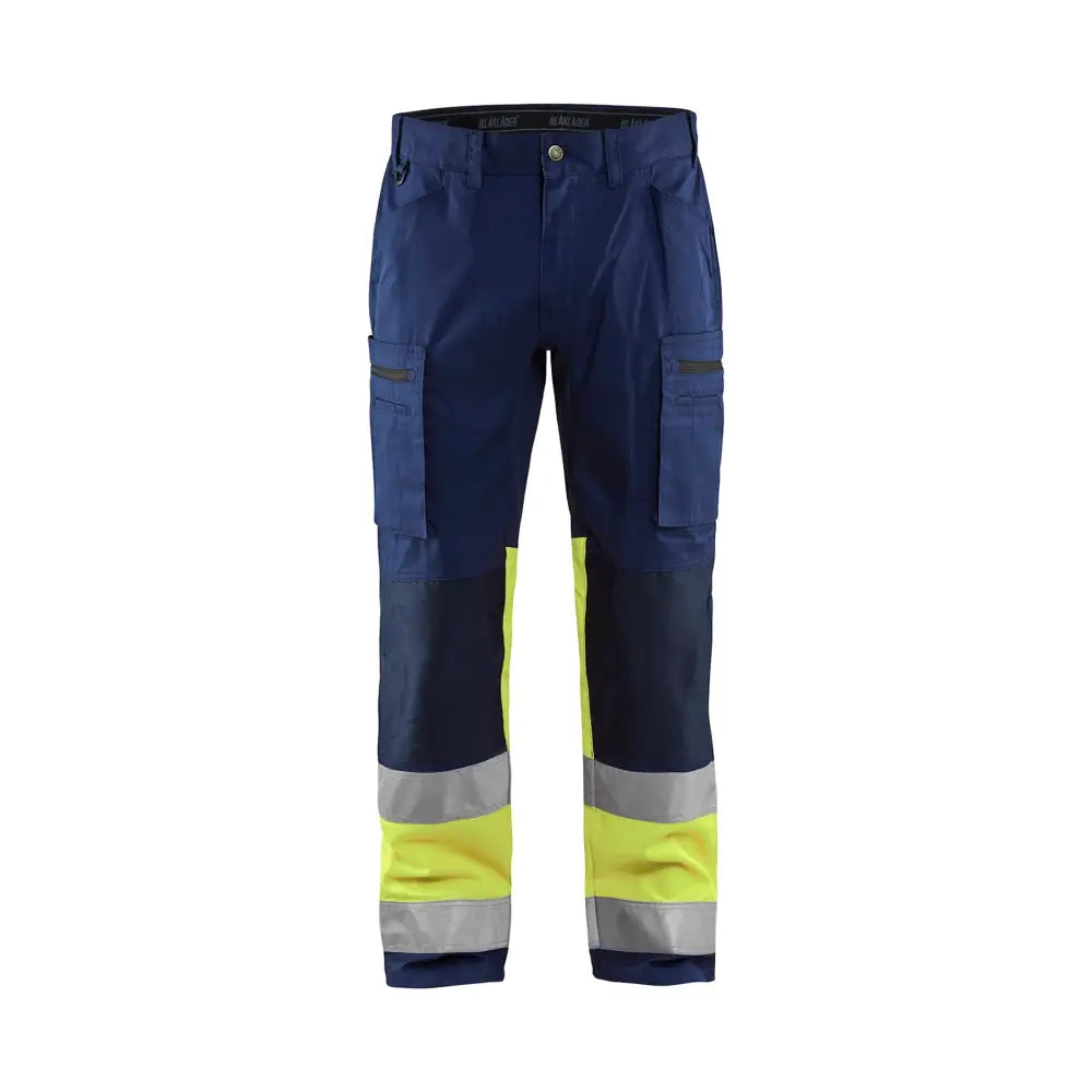 Blåkläder Varselbyxa med stretch 15511811 - D128 / Mariininsininen/Huomiokeltainen