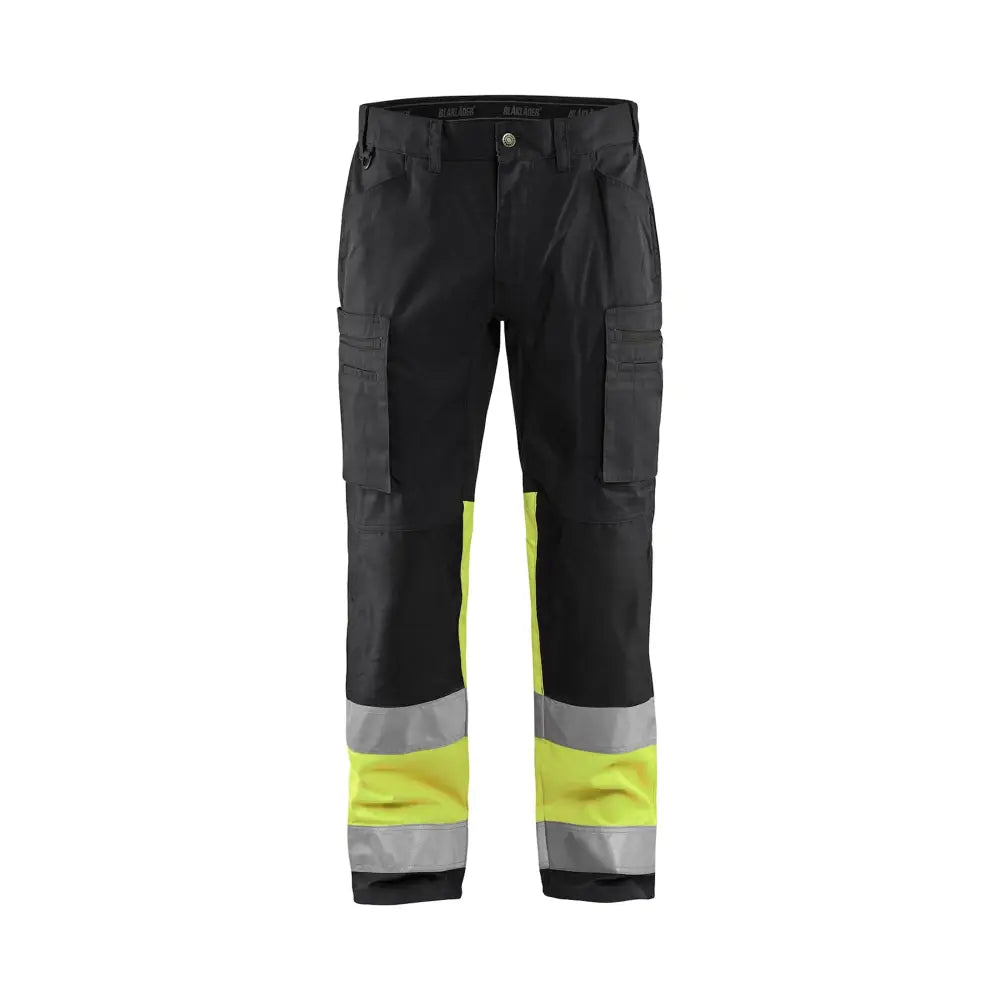 Blåkläder Varselbyxa med stretch 15511811 - D96 / Musta/Huomiokeltainen