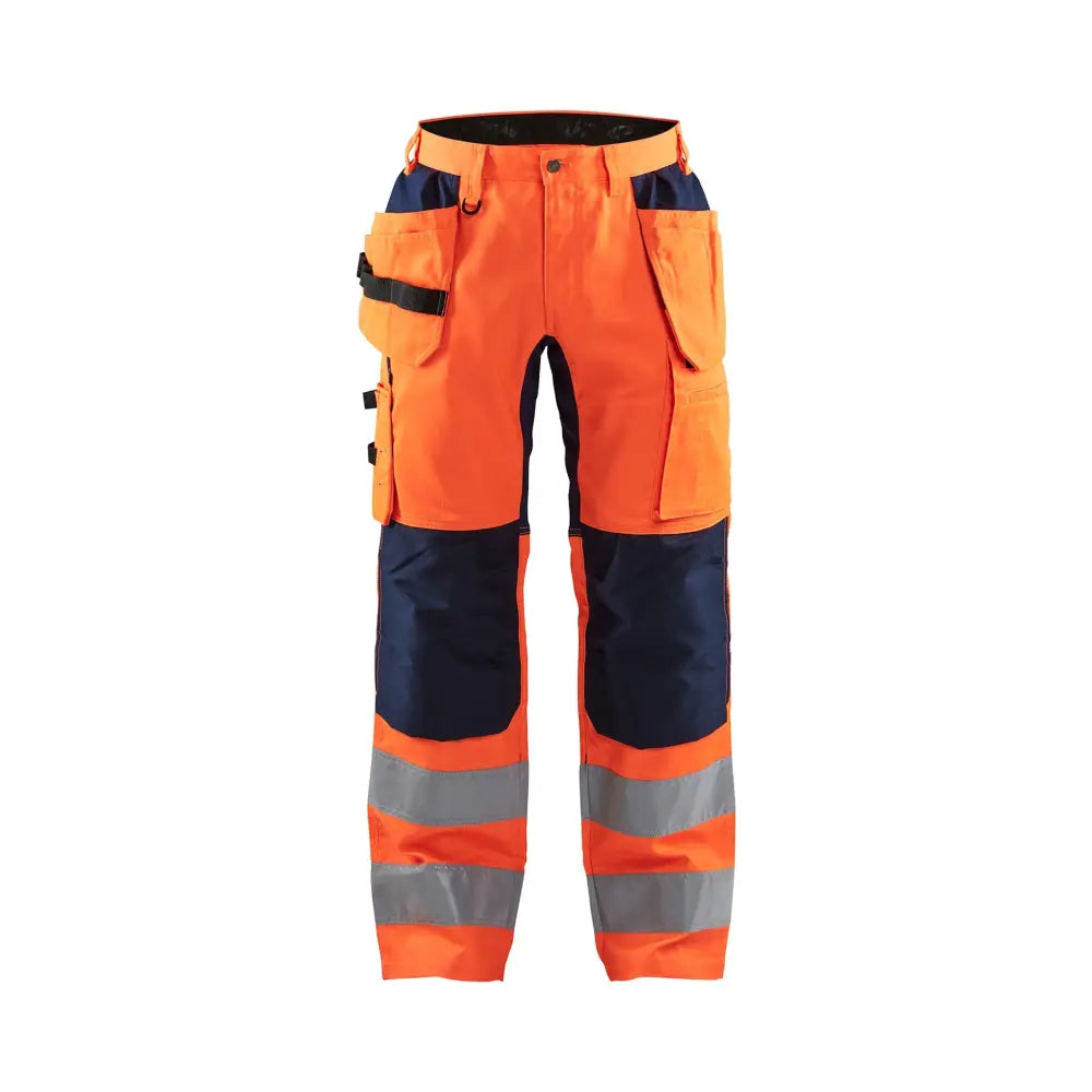 Blåkläder Varselbyxa med Stretch 15521811 - C156 / Huomio-oranssi/Mariininsininen