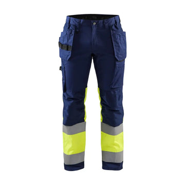 Blåkläder Varselbyxa med stretch 15581811 - D120 / Mariininsininen/Huomiokeltainen