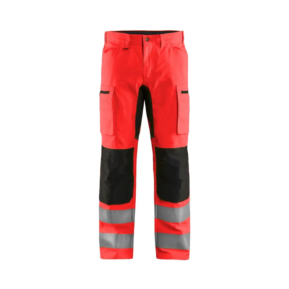 Blåkläder Varselbyxa med stretch 15851811 - D88 / Huomiopunainen/Musta