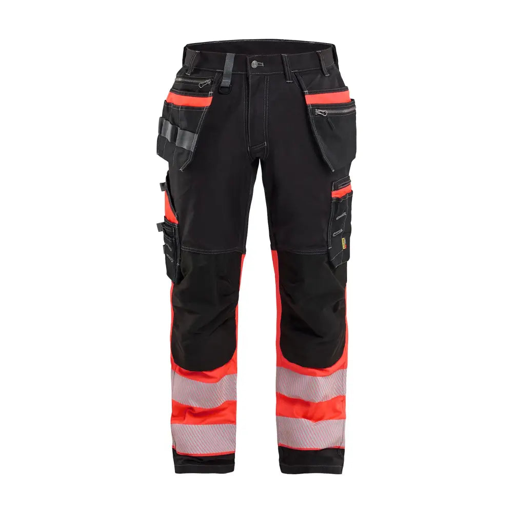 Blåkläder Varselbyxa med stretch 17941370 - D104 / Musta/Huomiopunainen