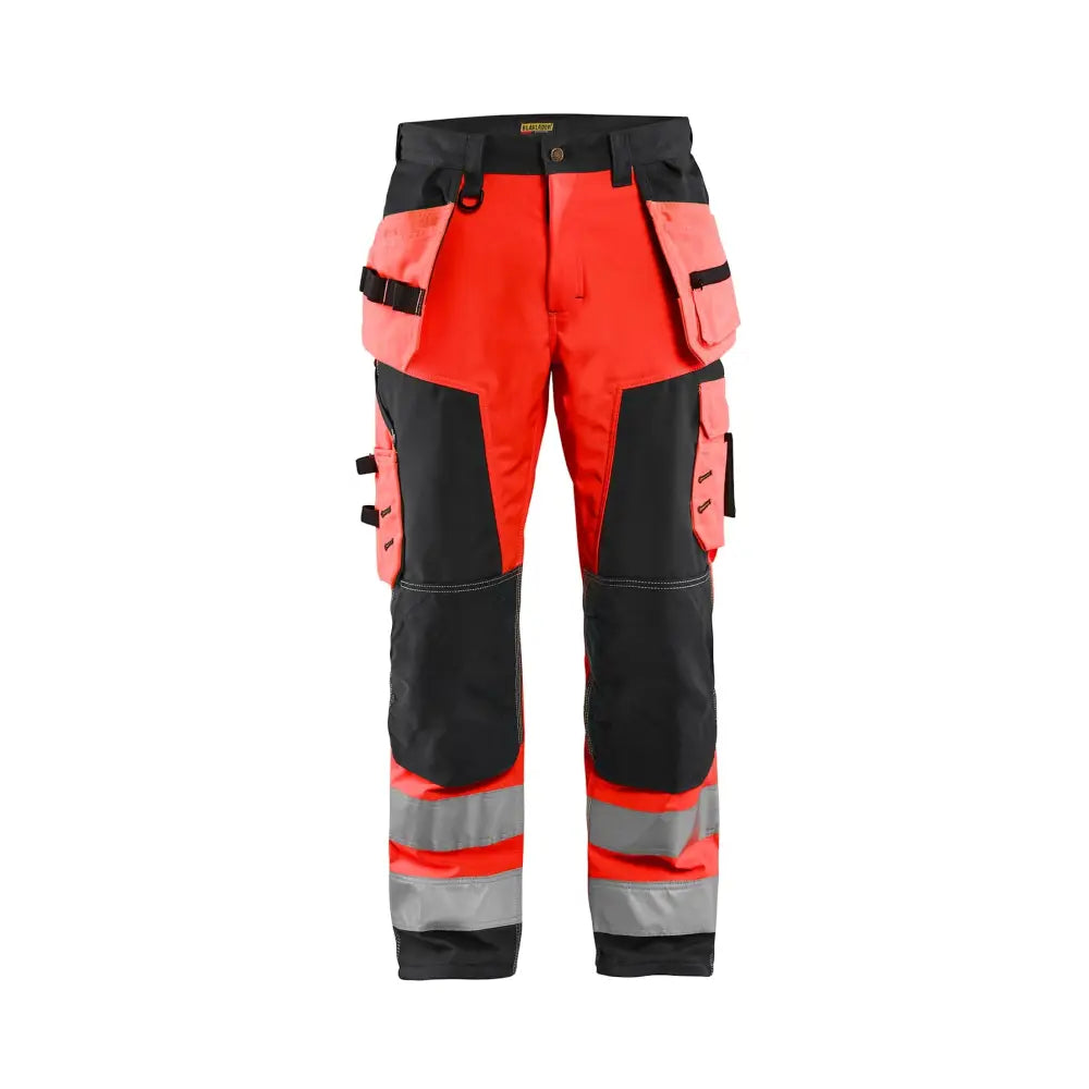 Blåkläder Varselbyxa Softshell 15672517 - C44 / Huomiopunainen/Musta