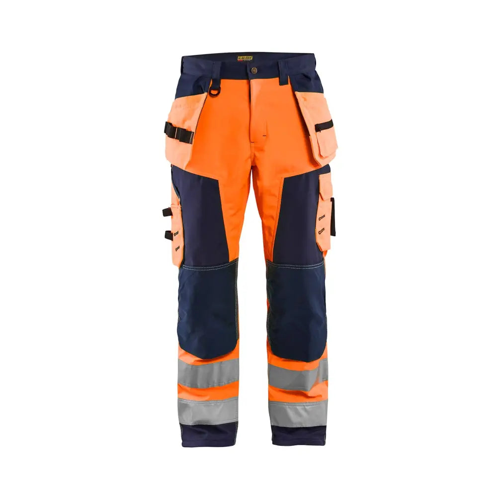 Blåkläder Varselbyxa Softshell 15672517 - D96 / Huomio-oranssi/Mariininsininen