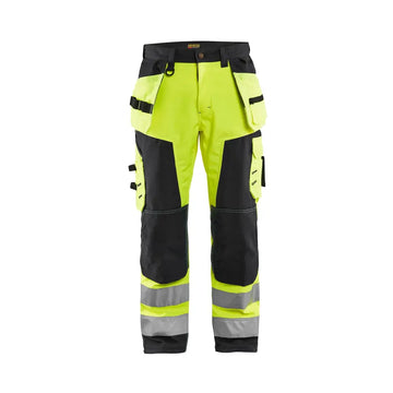 Blåkläder Varselbyxa Softshell 15672517 - D96 / Huomiokeltainen/Musta