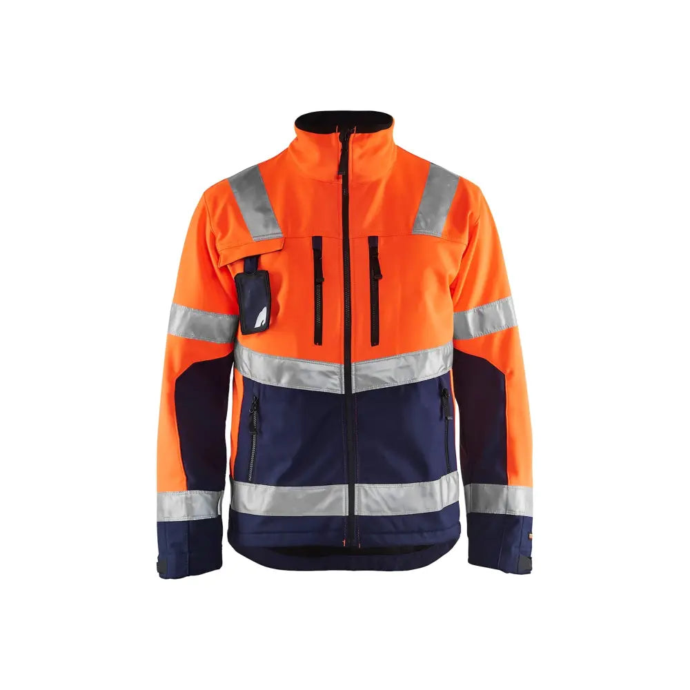 Blåkläder Varseljacka Softshell 49002517 - S / Huomio-oranssi/Mariininsininen