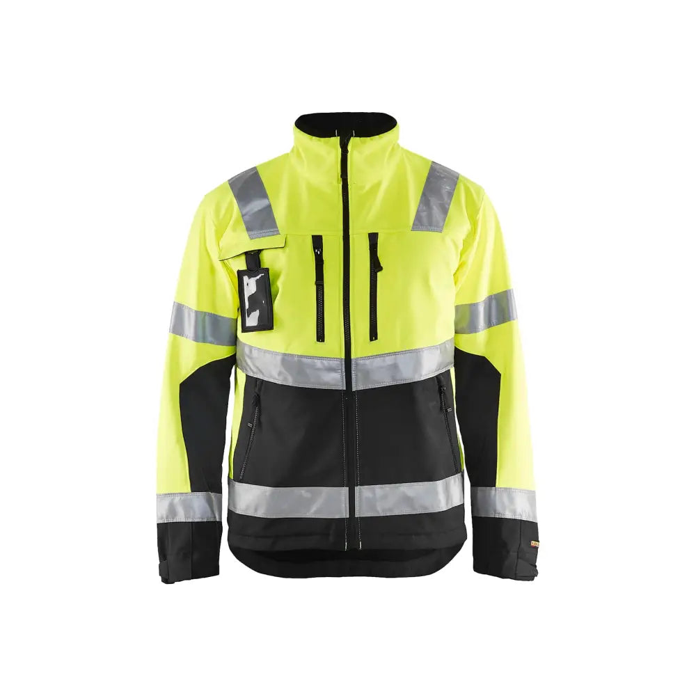 Blåkläder Varseljacka Softshell 49002517 - S / Huomiokeltainen/Musta