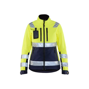 Blåkläder Varseljacka Softshell Dam 49022517 - XS / Huomiokeltainen/Mariininsininen