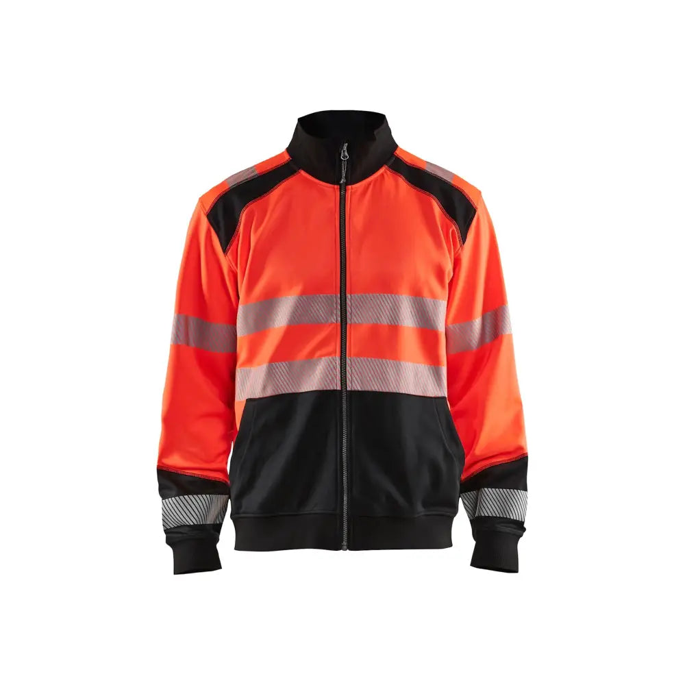 Blåkläder Varseltröja med dragkedja 35582528 - 4XL / Huomiopunainen/Musta