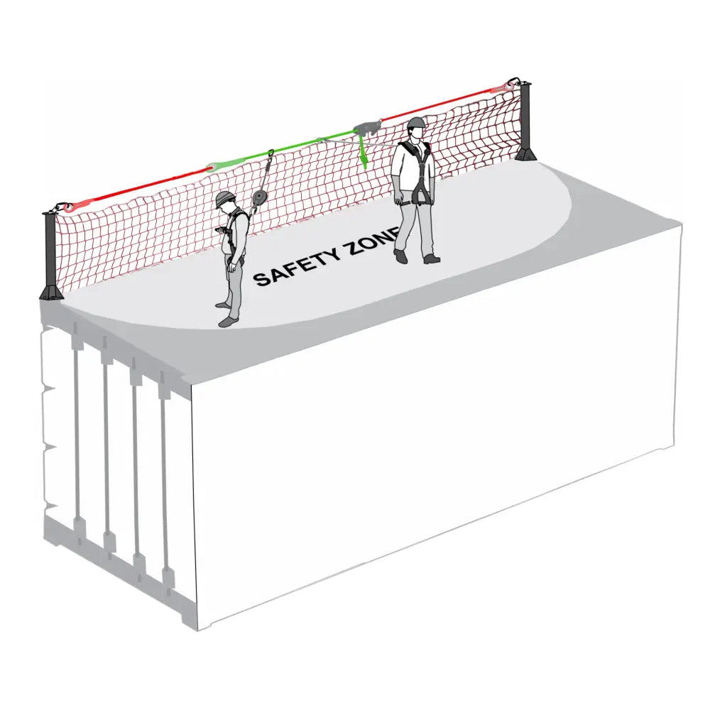 Kratos Safety POST LINE - 2 User Horizontal Temporary Lifeline max. length 14 m for ISO container