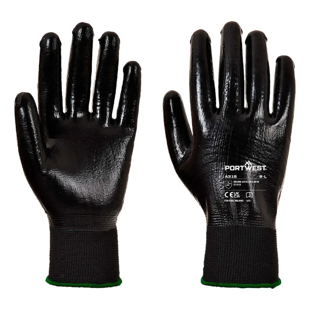 Portwest All-Flex Grip Handske A315 - Svart (K8R) / S