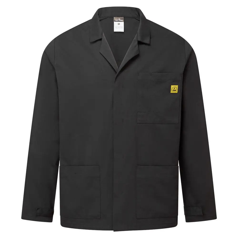 Portwest Antistatisk ESD-laboratoriejacka AS18 - Svart (BKR) / XS