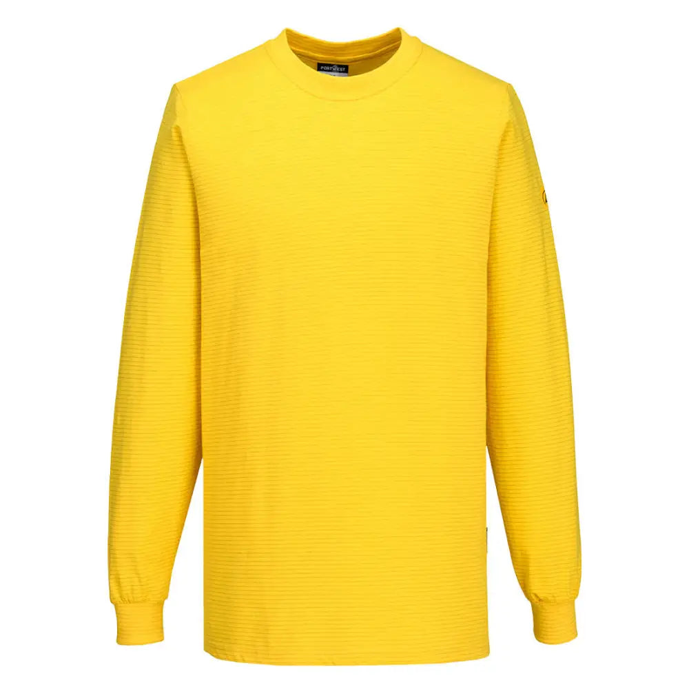 Portwest Antistatisk ESD långärmad t-shirt AS22 - Djup Gul (YE3) / S
