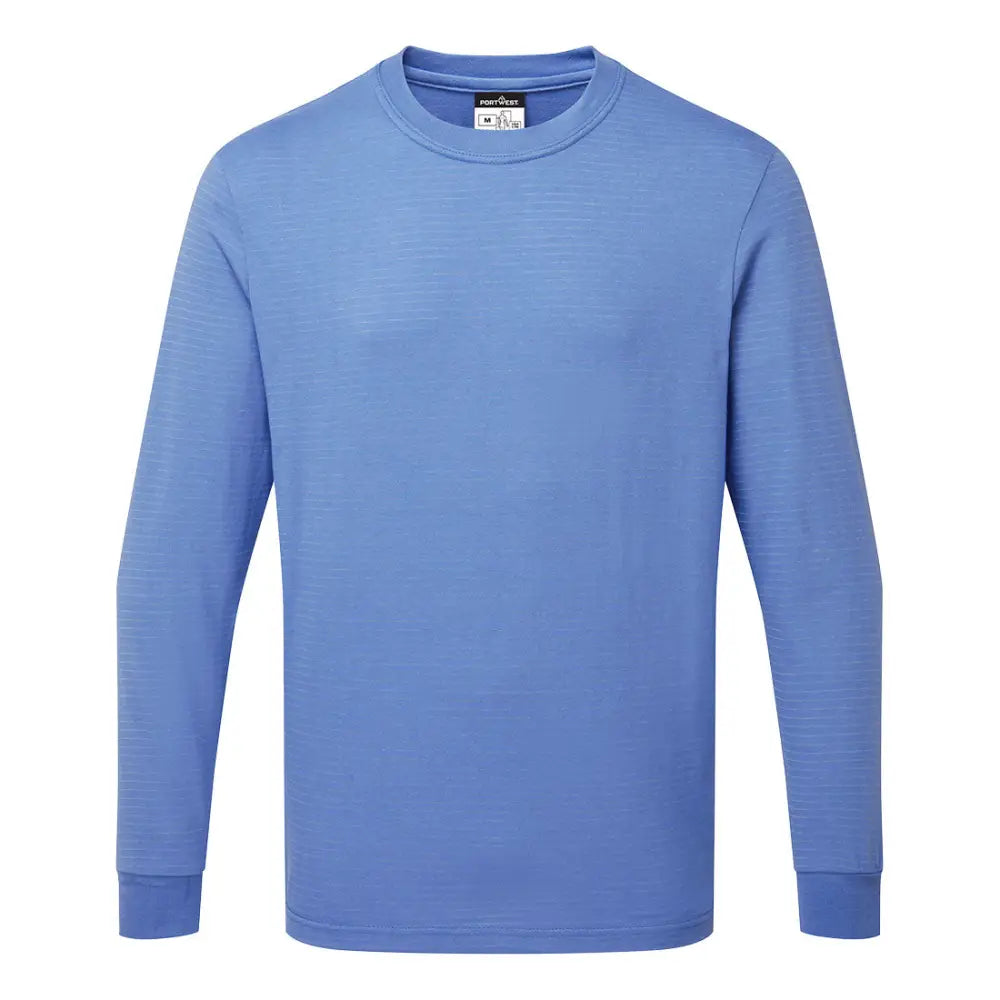 Portwest Antistatisk ESD långärmad t-shirt AS22 - Hamilton blå (HBR) / XS