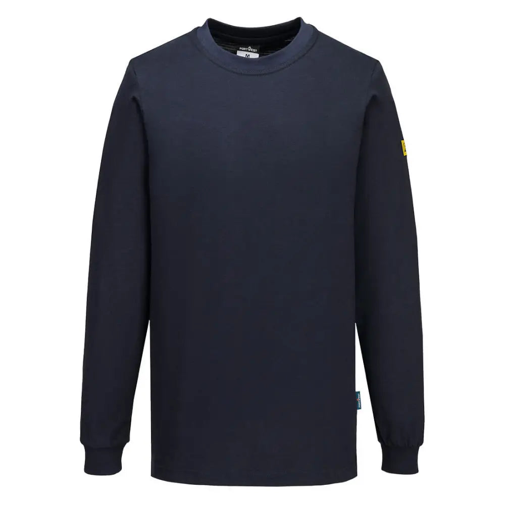 Portwest Antistatisk ESD långärmad t-shirt AS22 - Marinblå (NVR) / XXS