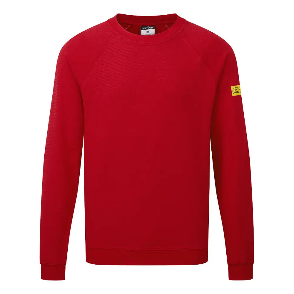 Portwest Antistatisk ESD sweatshirt AS24 - Mörkröd (DRR) / XS