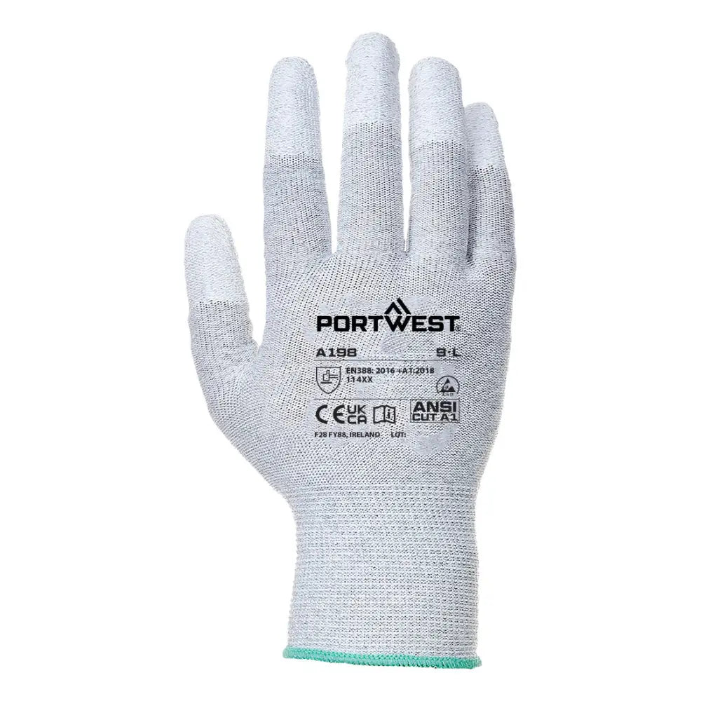 Portwest Antistatisk PU Fingertopps Handske A198