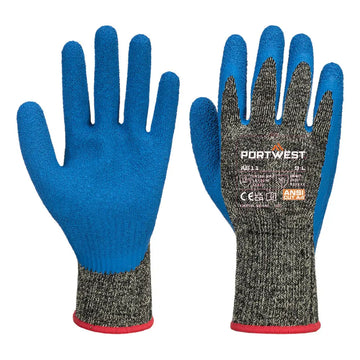 Portwest Aramid HR Cut Latex Glove A611 - Svart/Blå (K4R) / S
