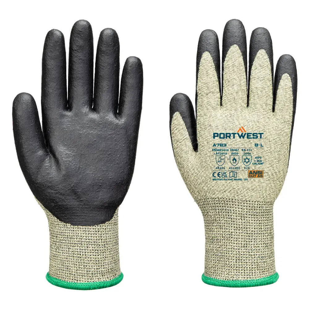 Portwest Arc Grip 13E Level 3 Handske A783 - Grön/Svart (E8R) / S