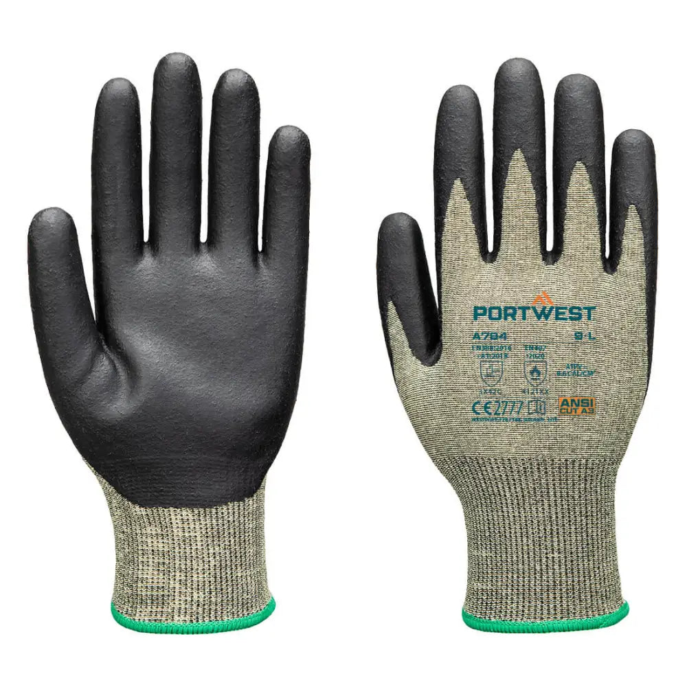Portwest Arc Grip 18C Level 1 Handske A784 - Grön/Svart (E8R) / S