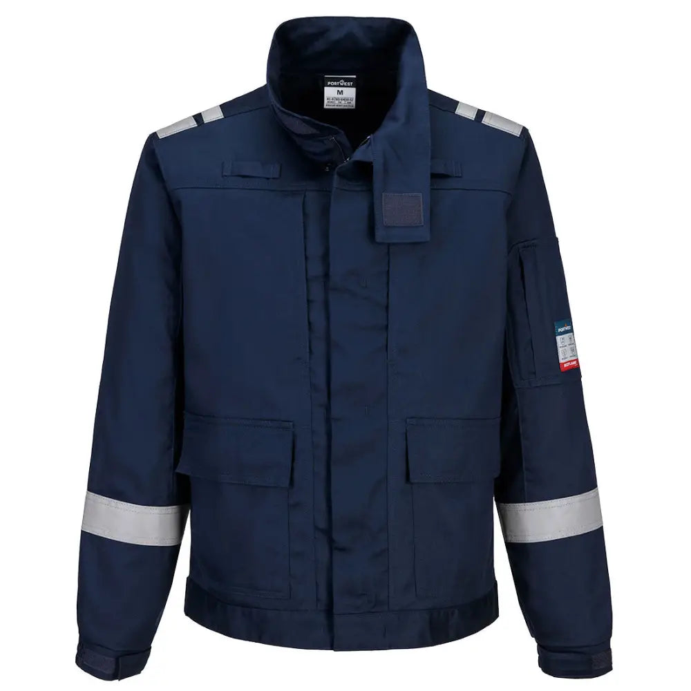 Portwest Bizflame Plus lättvikts jacka FR601 - Marinblå (NAR) / S
