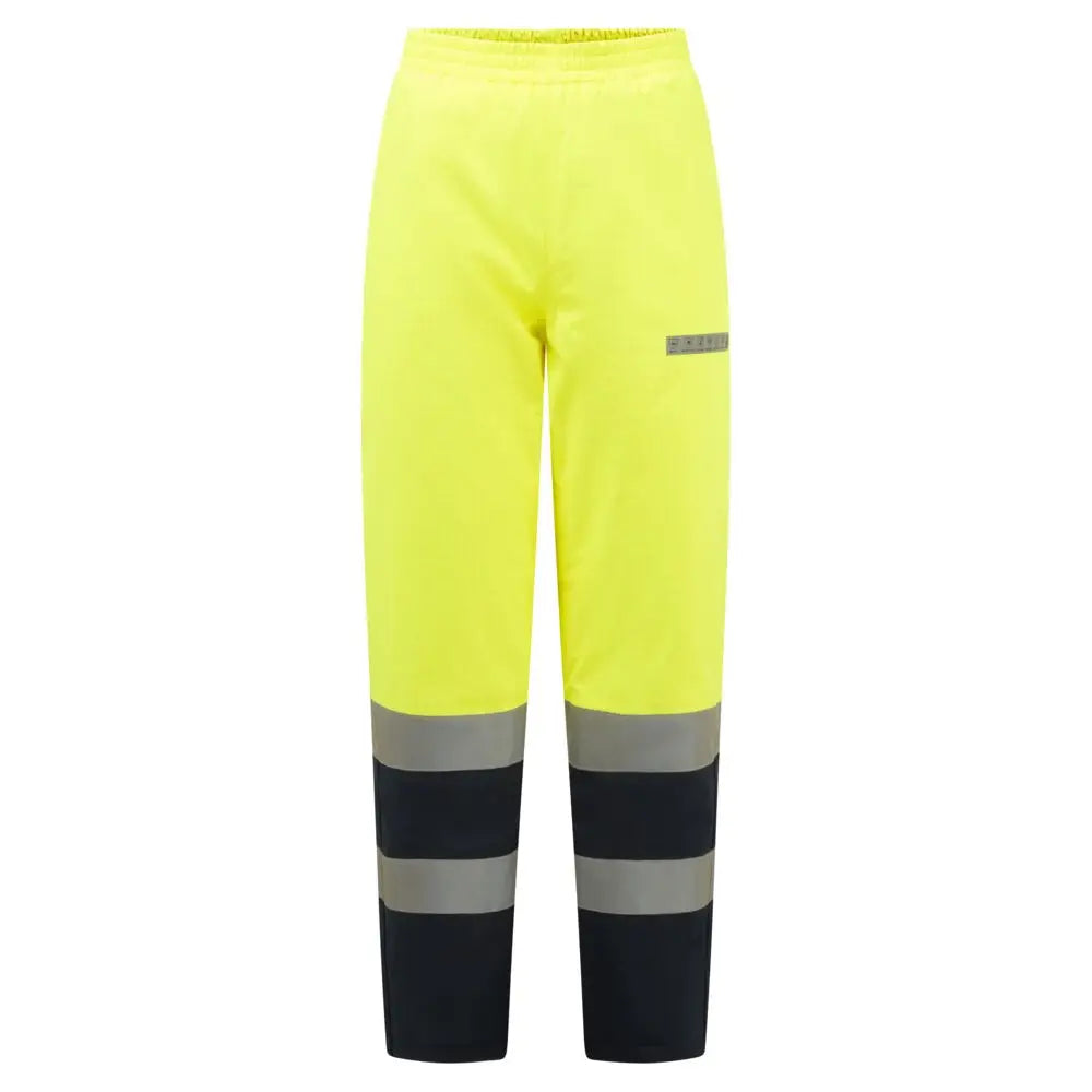 Portwest Bizflame Rain+ Hi-Vis Multi-Norm Kontrast FR vinterbyxor FR434 - Gul/Marinblå (YNR) / S