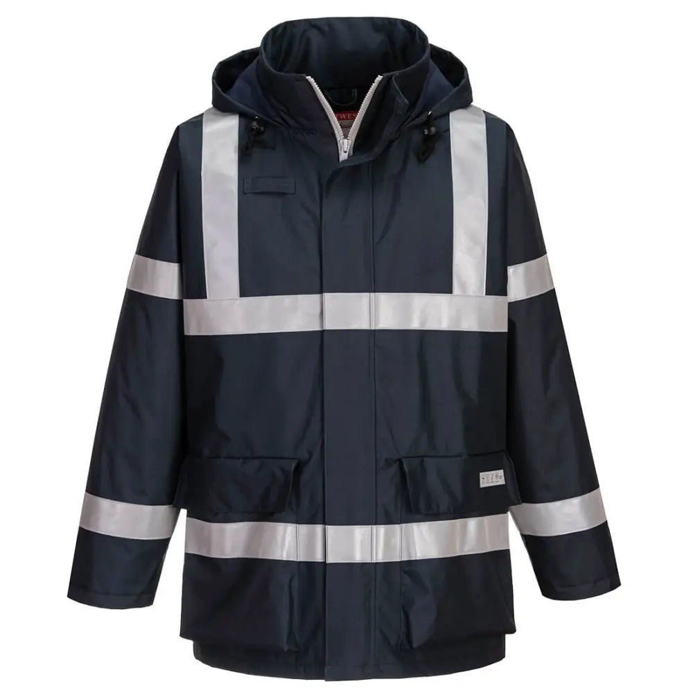 Portwest Bizflame Regn Anti-Static FR Jacka S785 - Marinblå (NAR) / S
