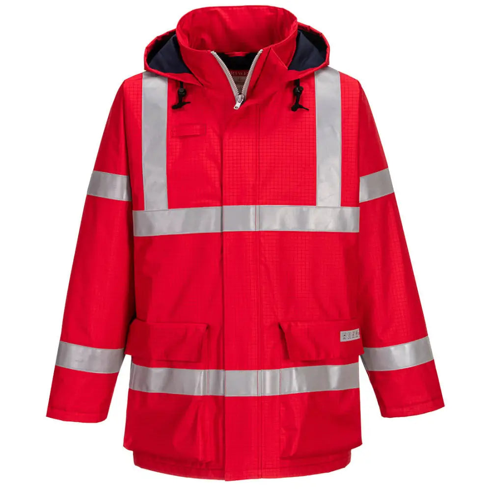 Portwest Bizflame Regn Anti-Static FR Jacka S785 - Röd (RER) / S