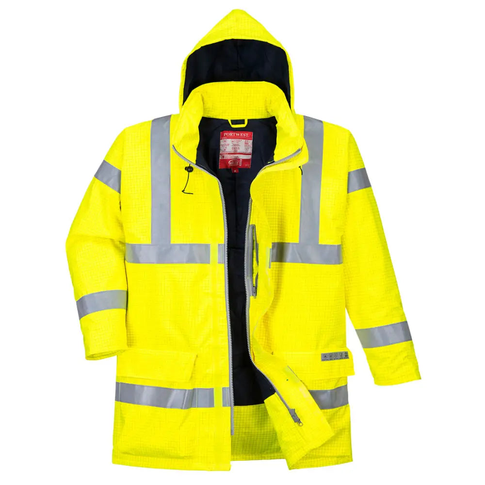 Portwest Bizflame Regn Hi-Vis Antistatisk FR Jacka S778 - Gul: (YER) / XS