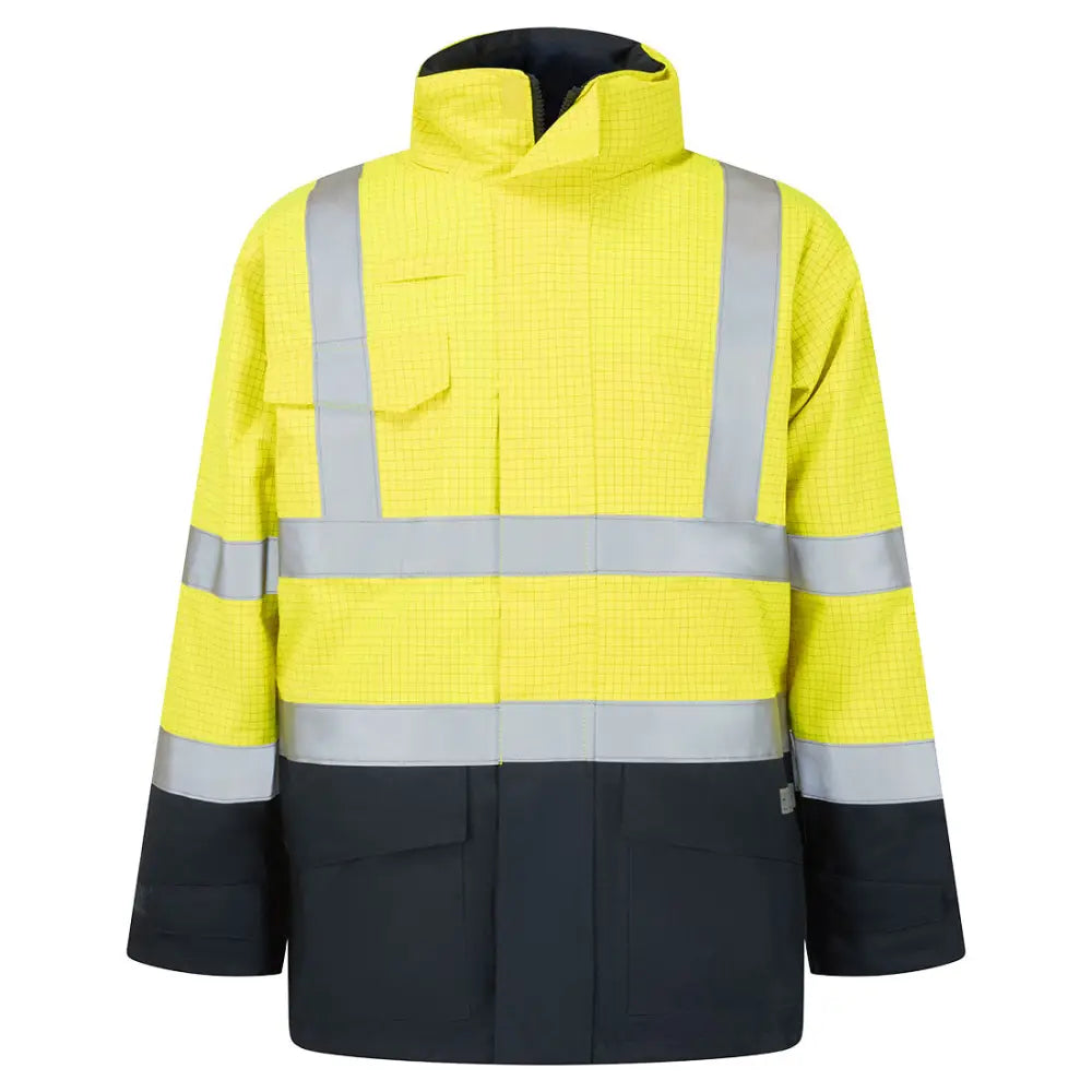 Portwest Bizflame Regn Hi-Vis Multi-Protection Jacka S779 - Gul/Marinblå (YNR) / XS