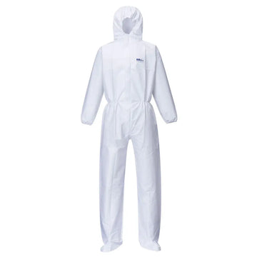 Portwest BizTex Microporous overall med utrymme för kängor Typ 5/6 ST41 - Vit (WHR) / S
