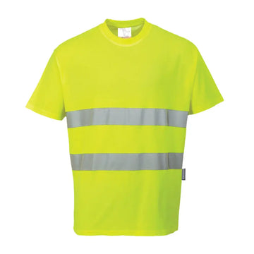 Portwest Bomulls Comfort T-shirt S172 - Gul: (YER) / XS