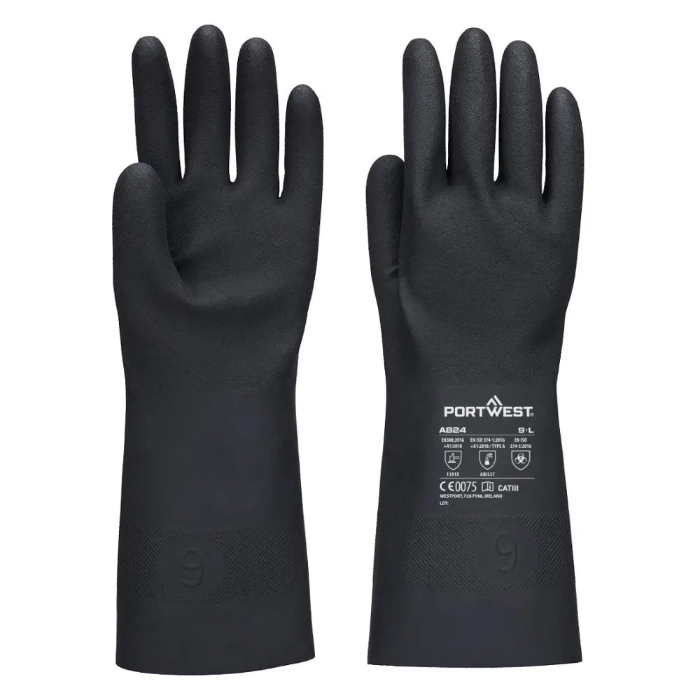 Portwest Chem 350 Butylhandske A824 - Svart (BKR) / M