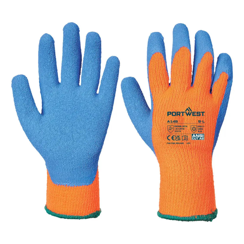 Portwest Cold Grip Handske A145 - Orange/Blå (OBL) / M