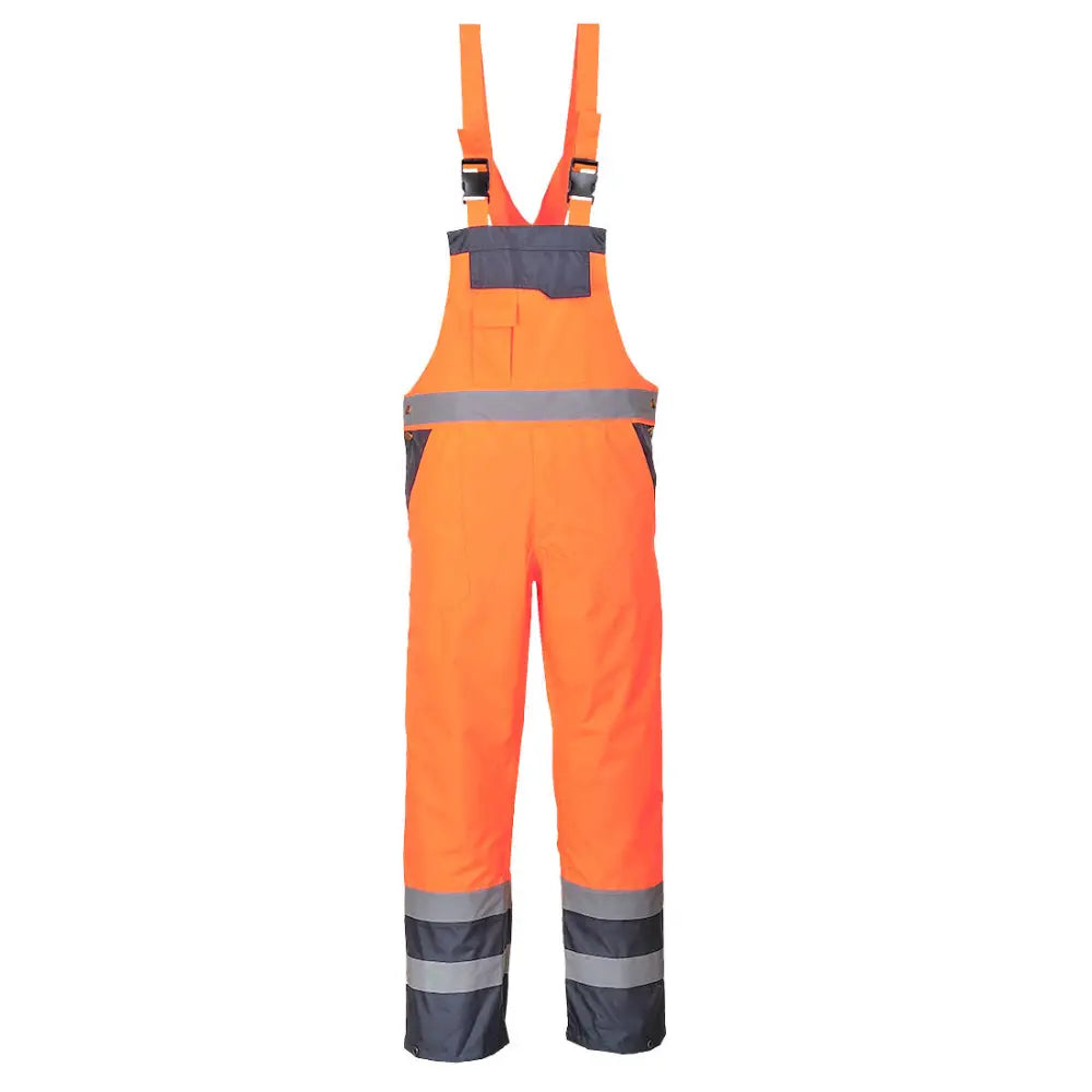 Portwest Contrast Hängselbyxor - Ofodrad S488 - Orange/Marinblå (ONR) / S