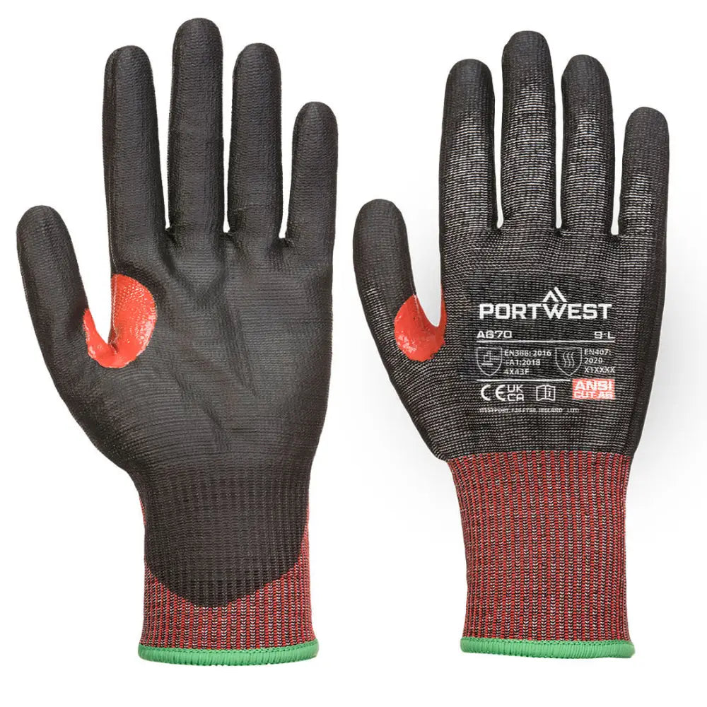 Portwest CS Cut F13 PU A670 - Svart (K8R) / XS