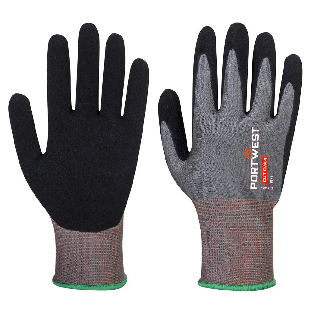 Portwest CT Cut D18 Nitrilhandske CT45 - Grå/Svart (G8R) / XS