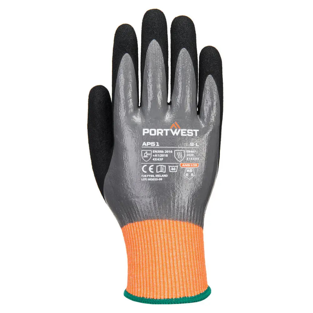Portwest Cut F15 Nitril Aqua Handske AP51