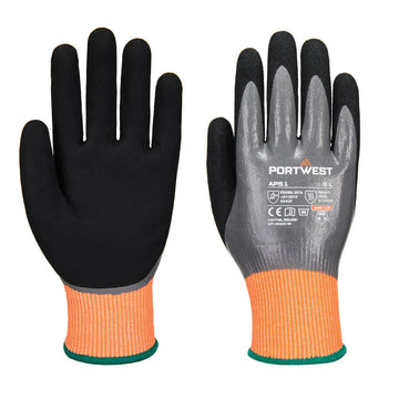 Portwest Cut F15 Nitril Aqua Handske AP51 - Grå/Svart (G8R) / S