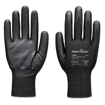 Portwest Cut F21 Nitril Tungsten Handske A9 A680 - Svart (K8R) / XS