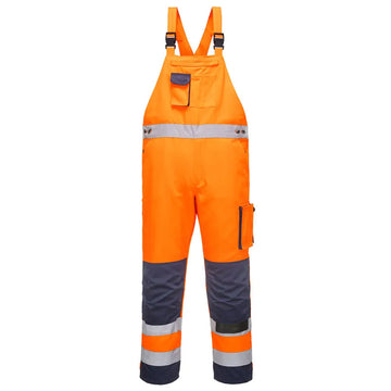 Portwest Dijon Hi-Vis Hängselbyxa TX52 - Orange/Marinblå (ONR) / S