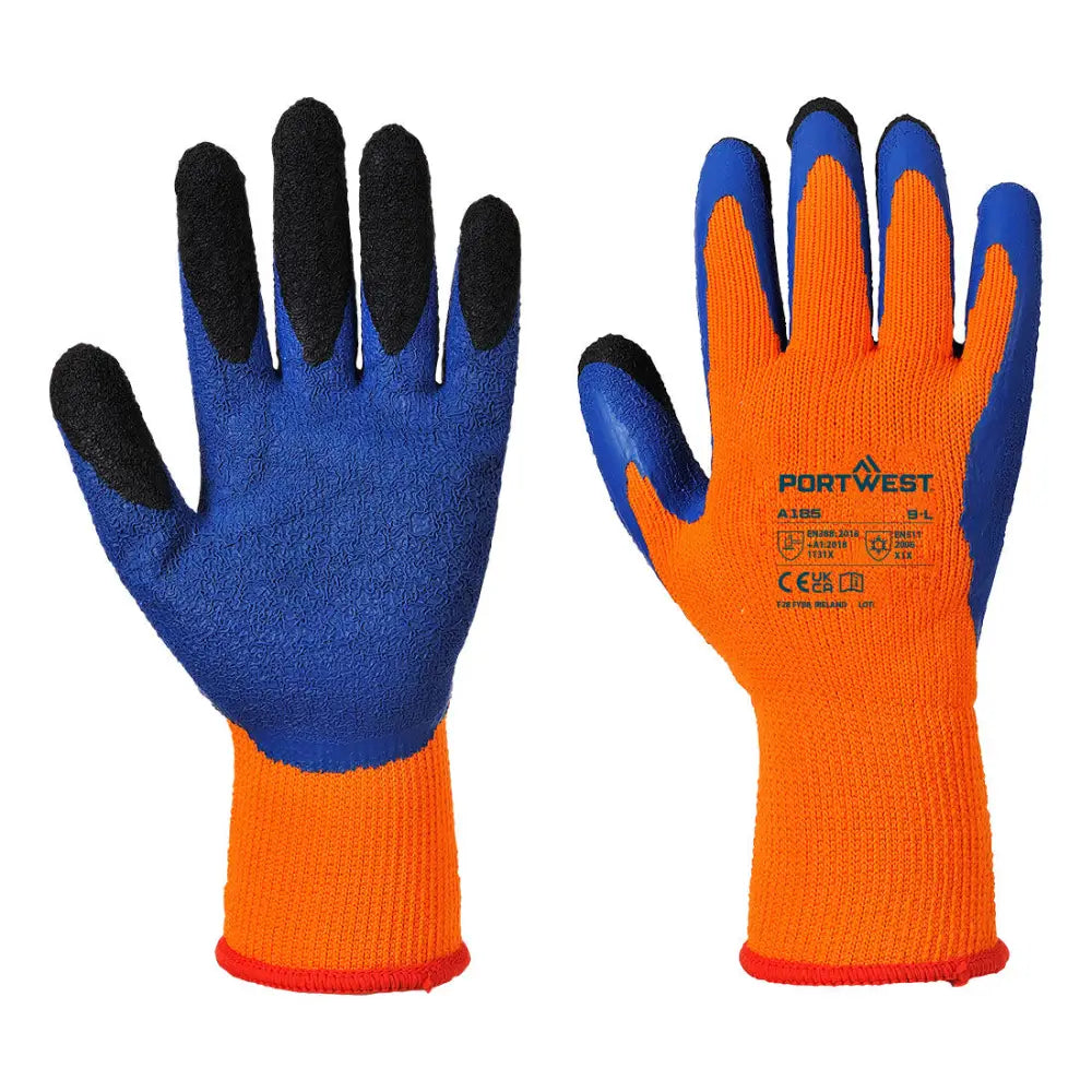 Portwest Duo-Therm Handske A185 - Orange/Blå (O4R) / M