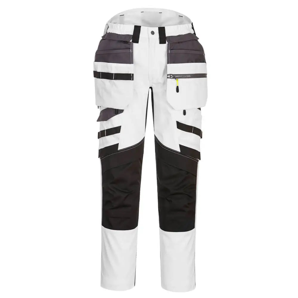 Portwest DX4 Hantverksbyxa 4-vägsstretch DX440 - Vit/Grå (WGR) / 28