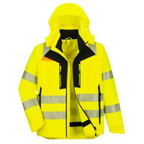 Portwest DX4 Hi-Vis 4-i-1 Jacka DX466 - Gul/Svart (YBR) / S