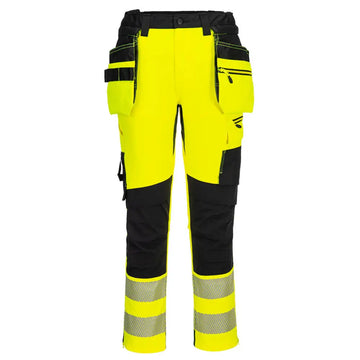 Portwest DX4 Hi-Vis Hantverksbyxa 4-vägsstretch DX454 - Gul/Svart (YBR) / 28