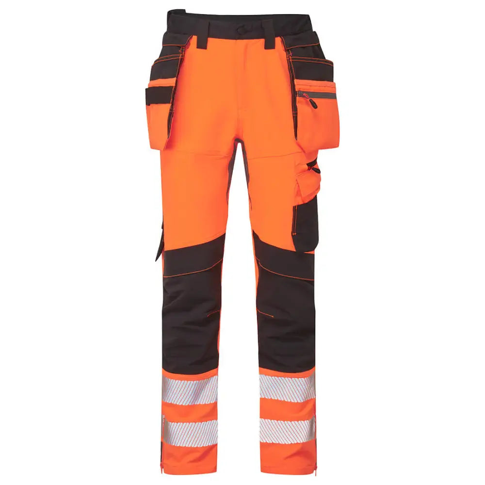 Portwest DX4 Hi-Vis Hantverksbyxa 4-vägsstretch DX454 - Orange/Svart (OBR) / 28