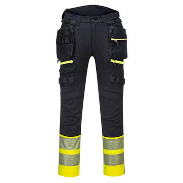 Portwest DX4 Hi-Vis Hantverksbyxa 4-vägsstretch Klass 1 DX445 - Gul/Svart (YBR) / 28
