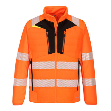 Portwest DX4 Hi-Vis Hybrid Baffle Jacket DX473 - (OBR) / M